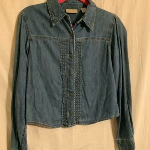 Women’s Denim Liz Claiborne blouse. Size 8
